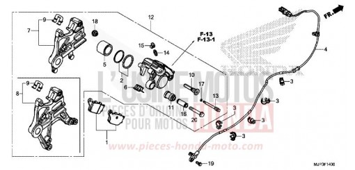 REAR BRAKE CALIPER CRF1000DG de 2016